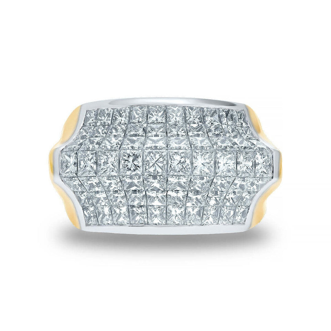 18kt Yellow & White Gold Invisible Set Fashion Ring