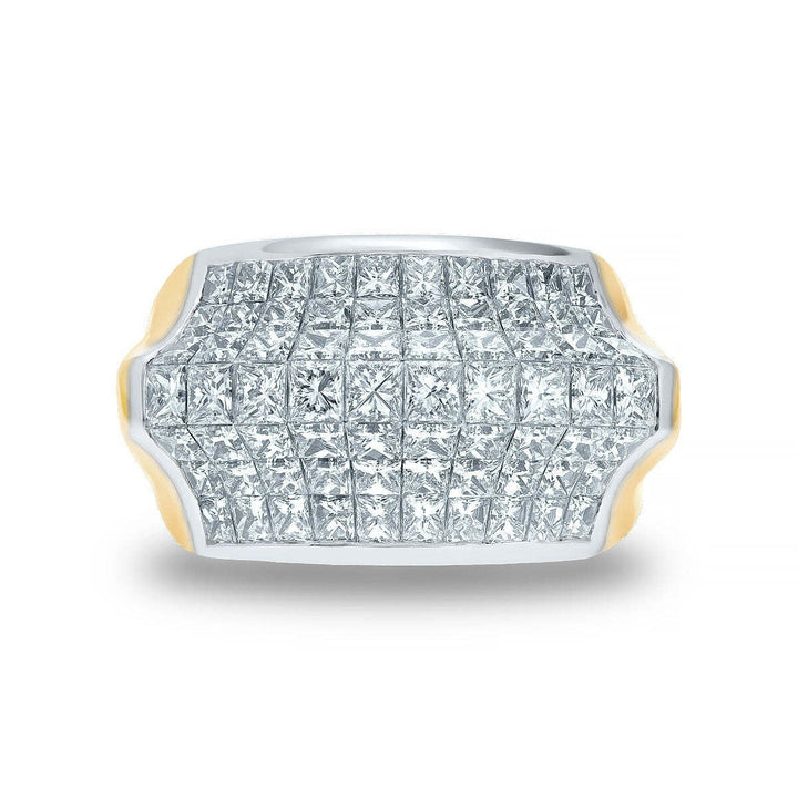 18kt Yellow & White Gold Invisible Set Fashion Ring