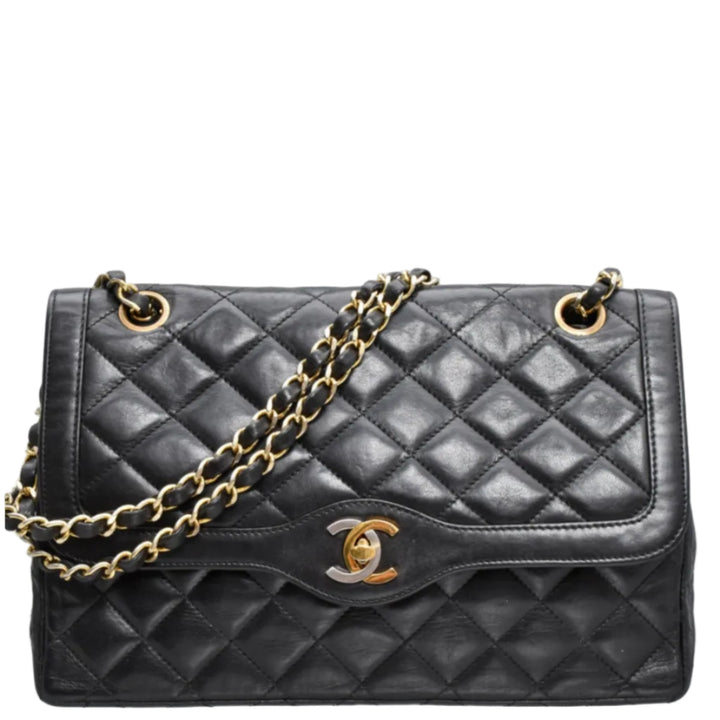 Vintage Chanel Double Flap With Two Tone Logo