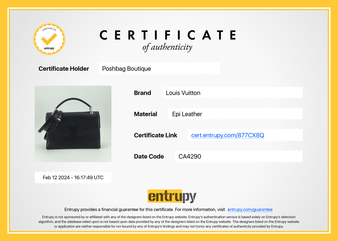 Pochette Grenelle Black Epi Leather Bag