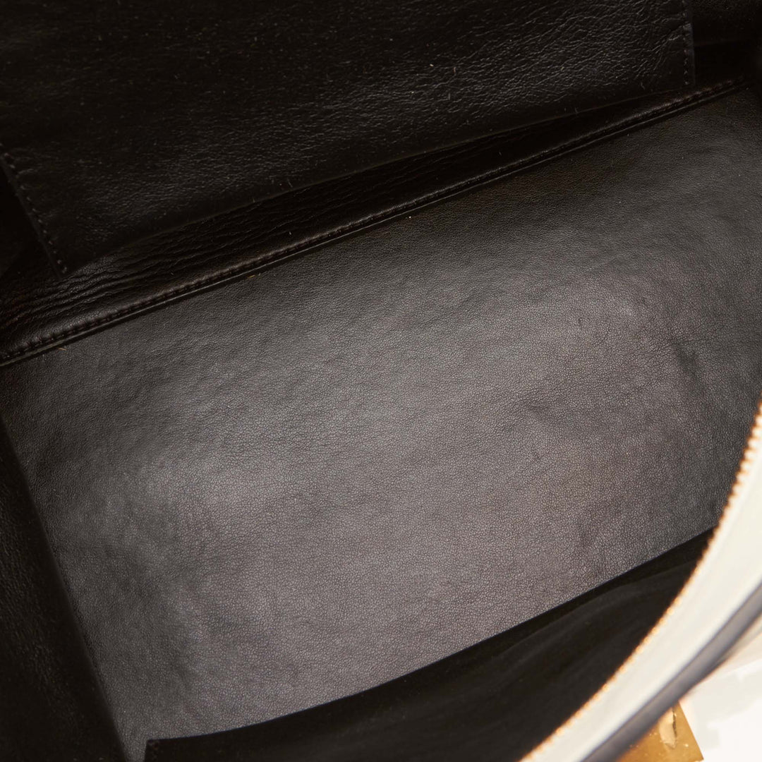 trapeze suede and calf leather bag