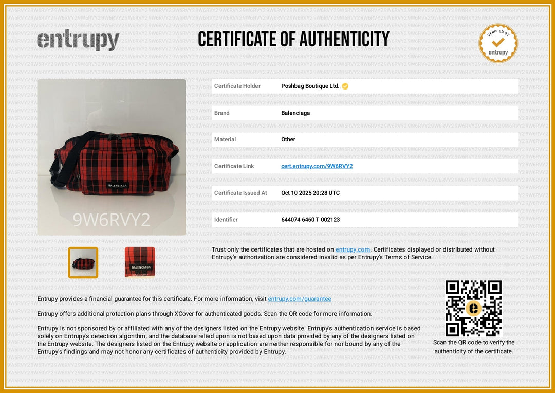 Plaid Print Large Belt Bag
