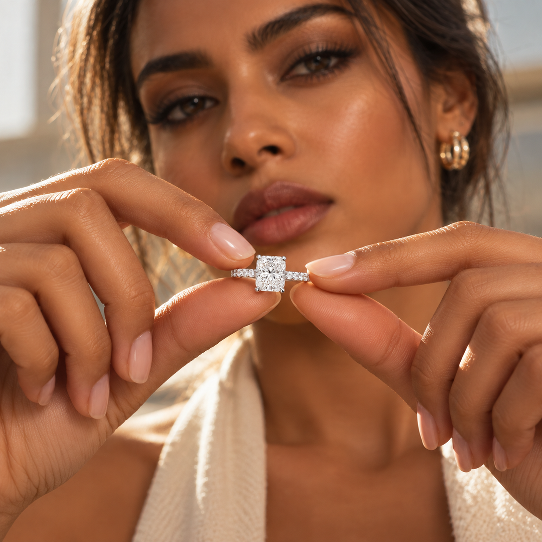 A. Estate Platinum Radiant Cut Diamond Ring