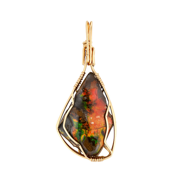 10kt Estate Ammolite Pendant