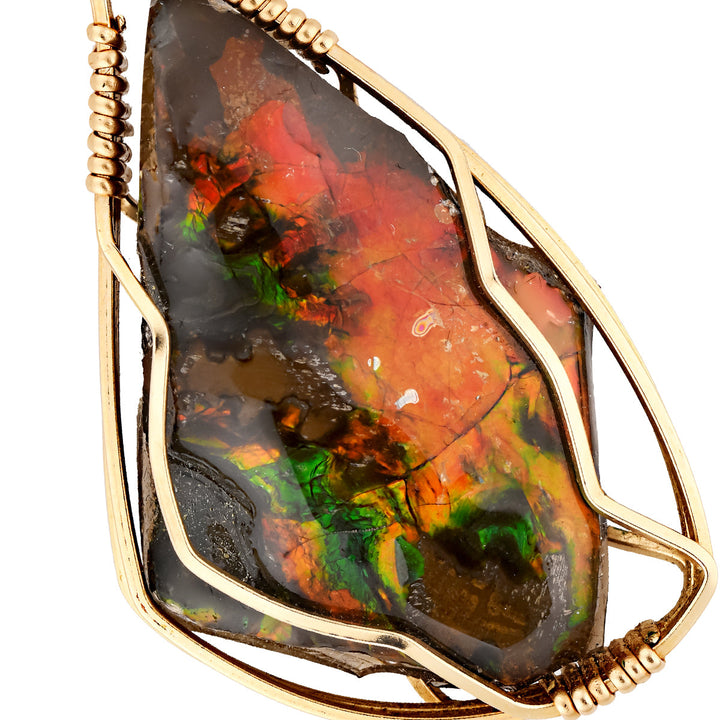 10kt Estate Ammolite Pendant