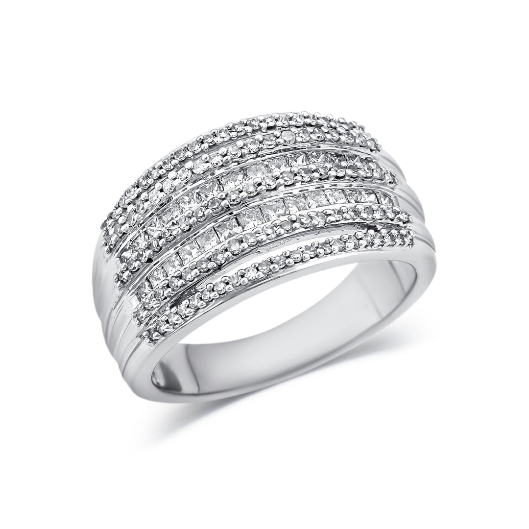 10kt White Gold Estate Diamond Band