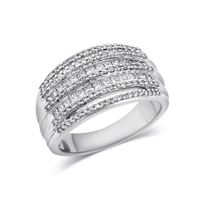 10kt White Gold Estate Diamond Band