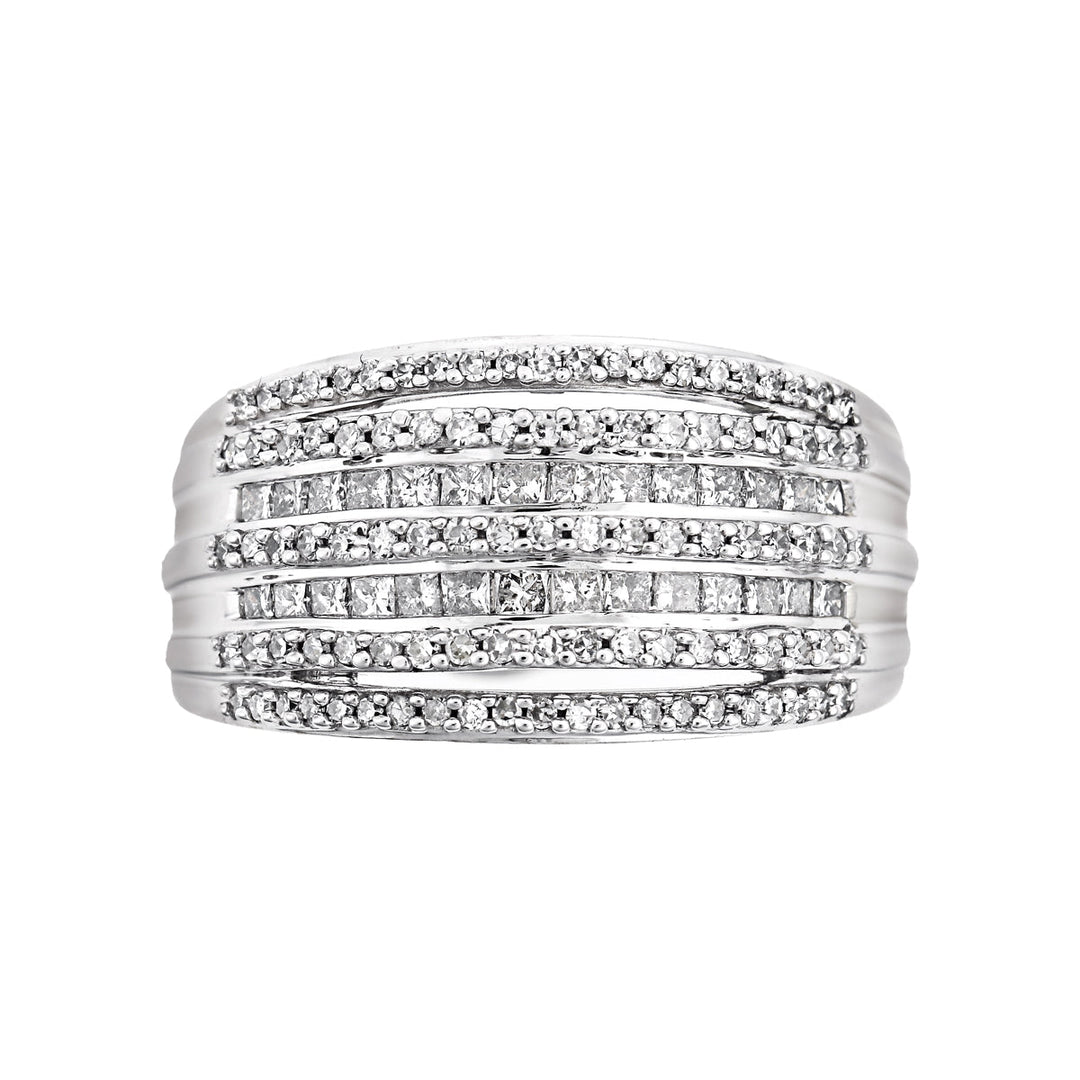10kt White Gold Estate Diamond Band