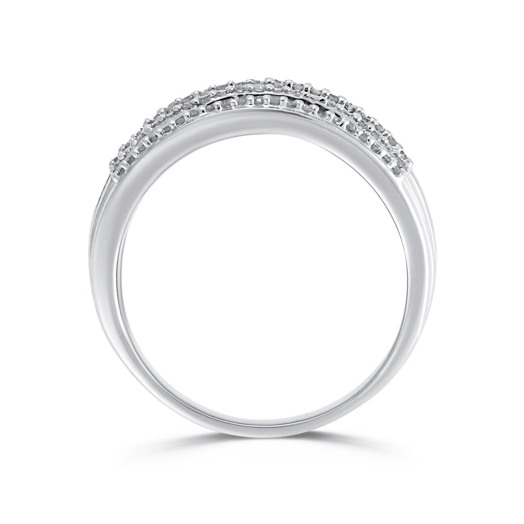 10kt White Gold Estate Diamond Band