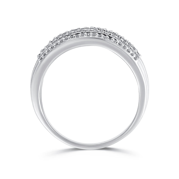 10kt White Gold Estate Diamond Band
