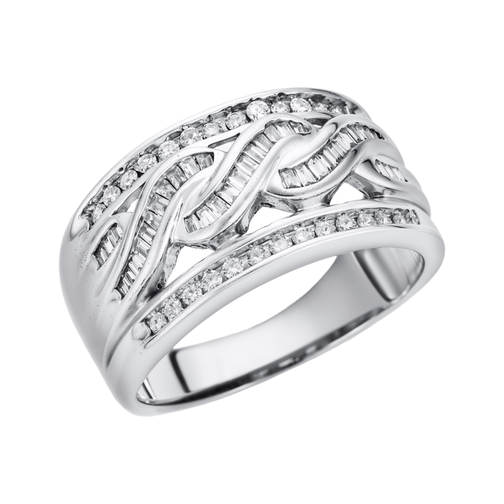 10kt White Gold Estate Diamond Ring