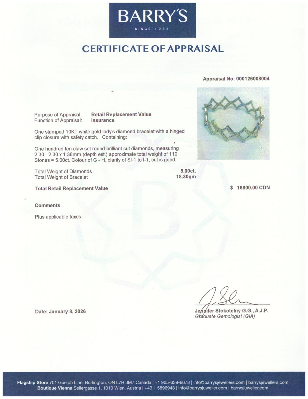 10kt White Gold Diamond Bracelet