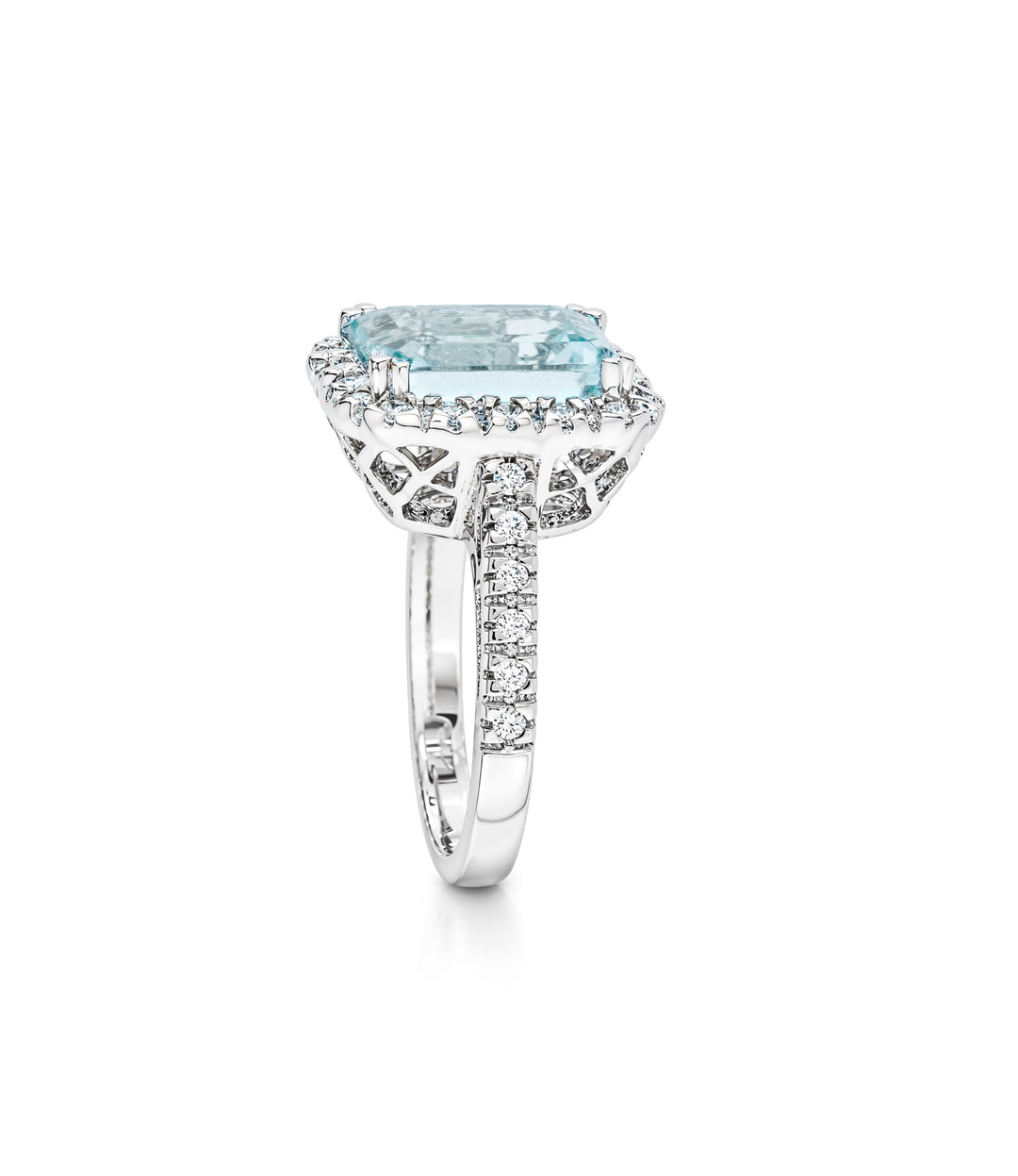 14kt Estate Aquamarine Diamond Ring