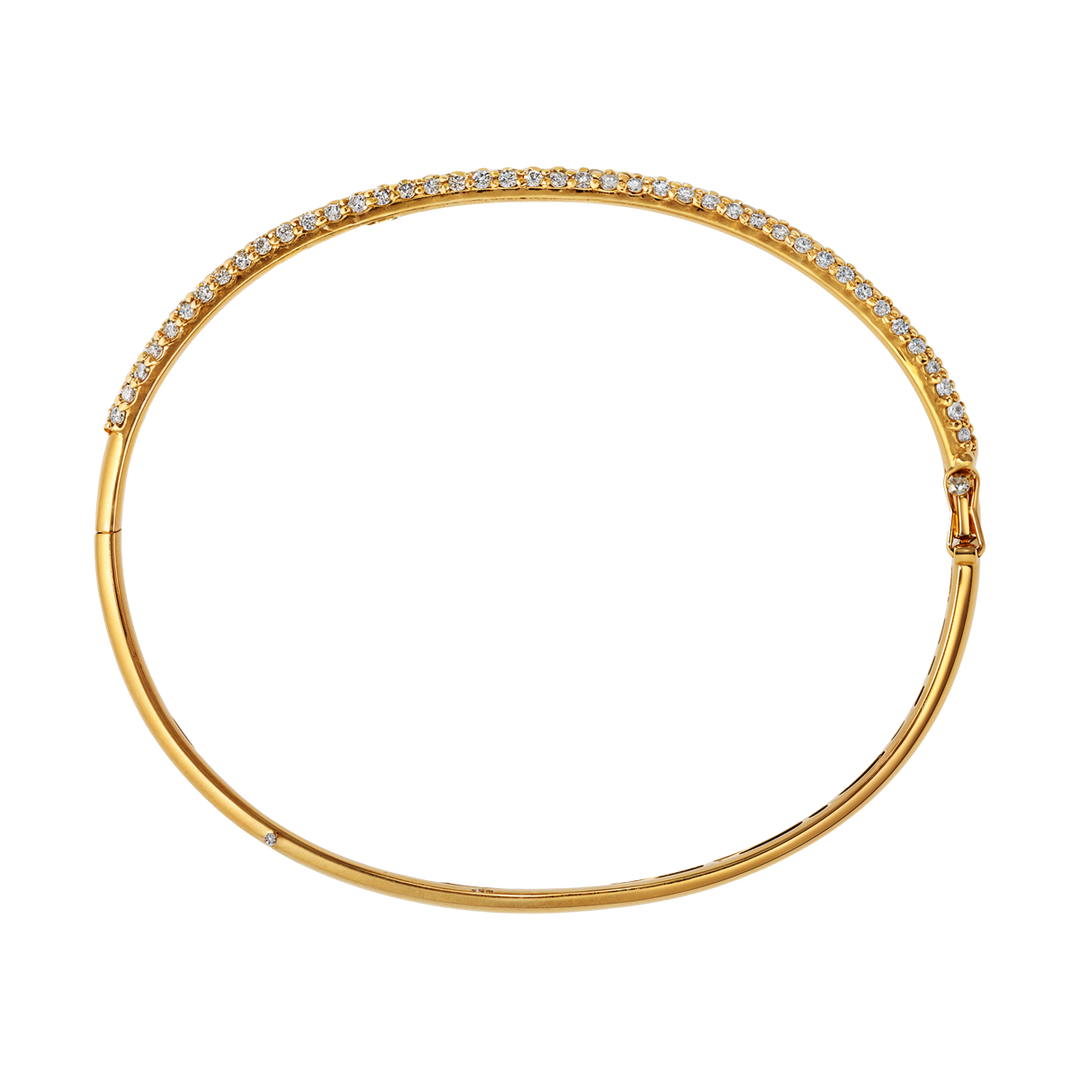 14kt Estate Yellow Gold Diamond Bangle