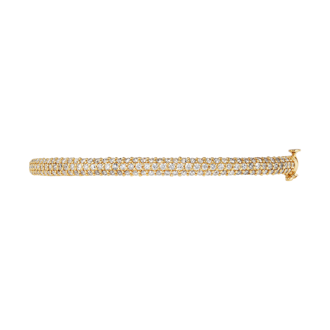 14kt Estate Yellow Gold Diamond Bangle