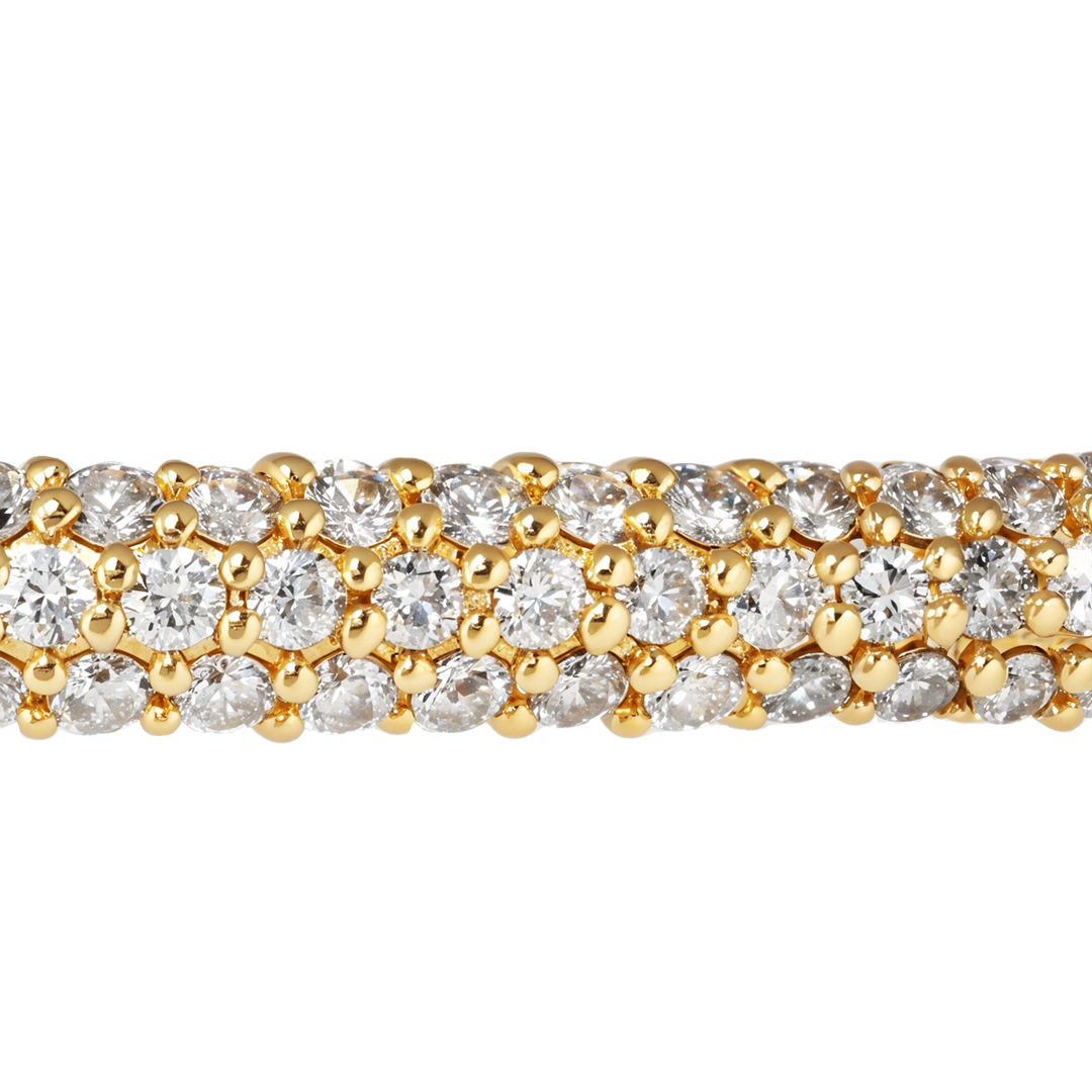14kt Estate Yellow Gold Diamond Bangle
