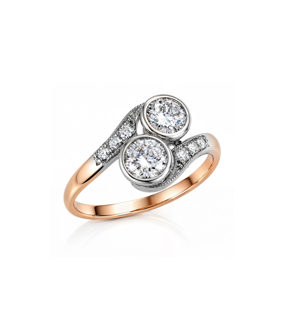 14kt Estate Toi et Moi Diamond Ring