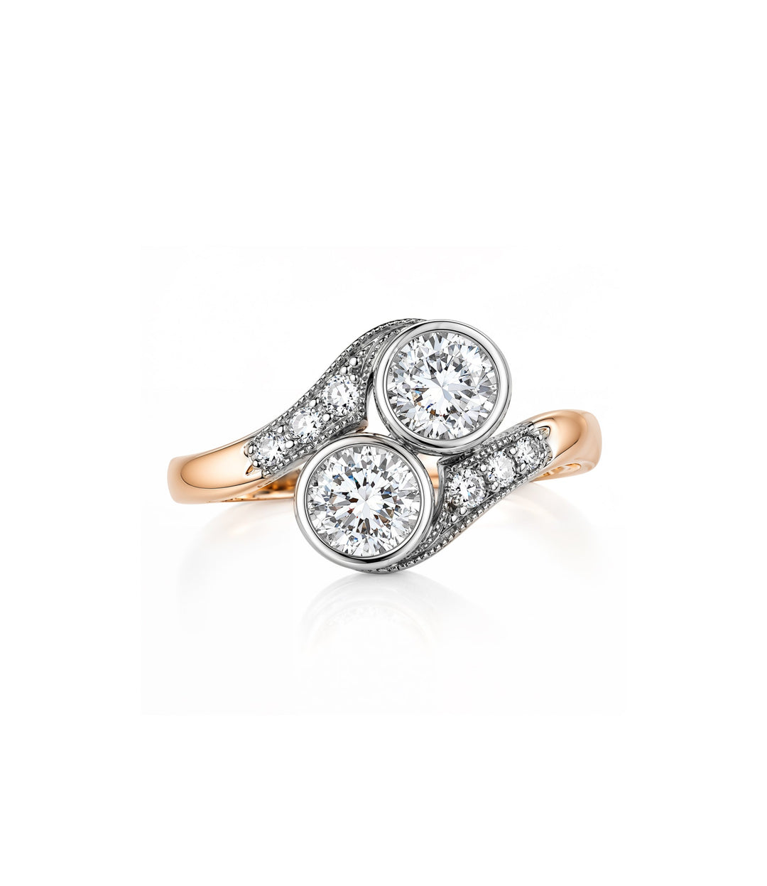 14kt Estate Toi et Moi Diamond Ring