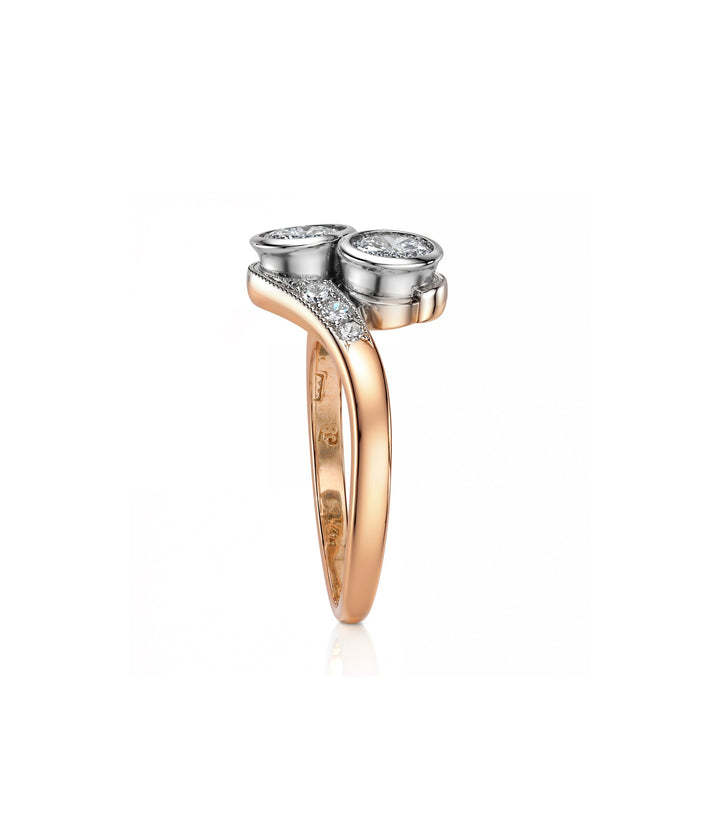 14kt Estate Toi et Moi Diamond Ring