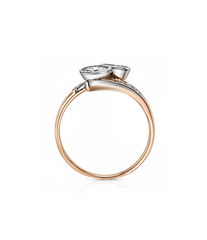 14kt Estate Toi et Moi Diamond Ring