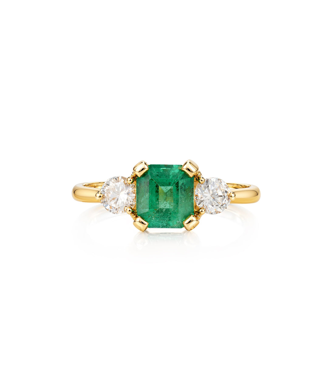 14kt Estate Emerald and Diamond Ring