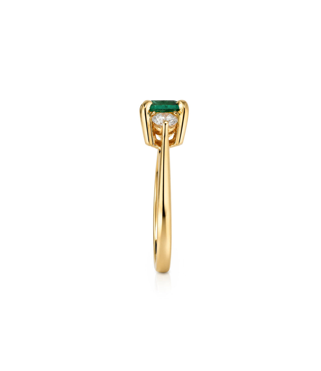 14kt Estate Emerald and Diamond Ring