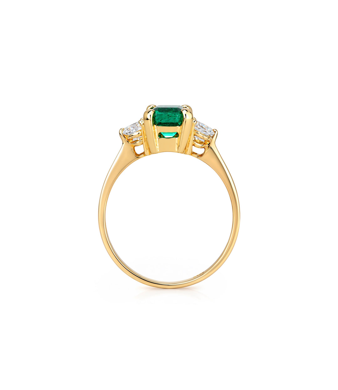 14kt Estate Emerald and Diamond Ring