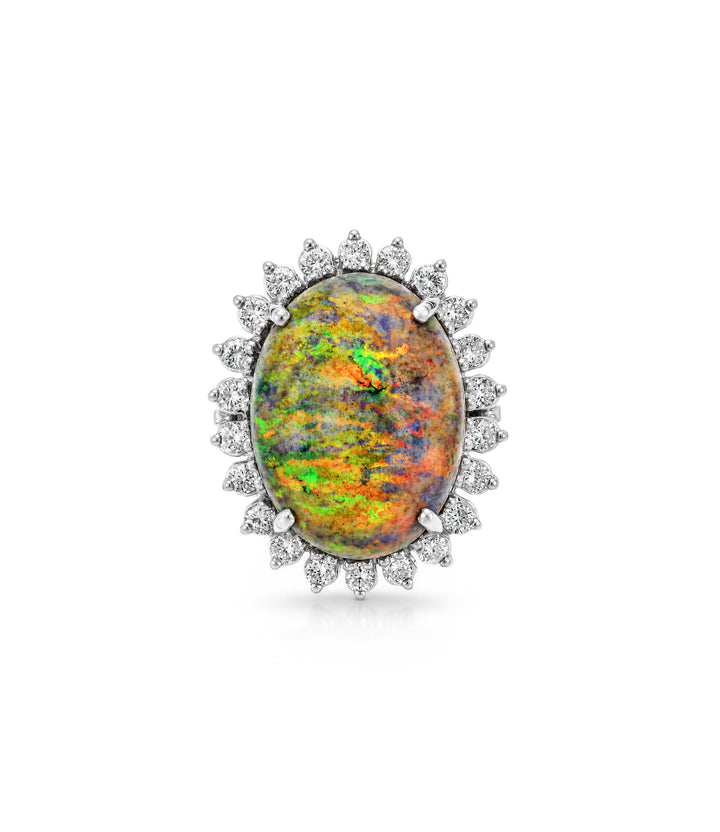 14kt Estate Opal Diamond Ring
