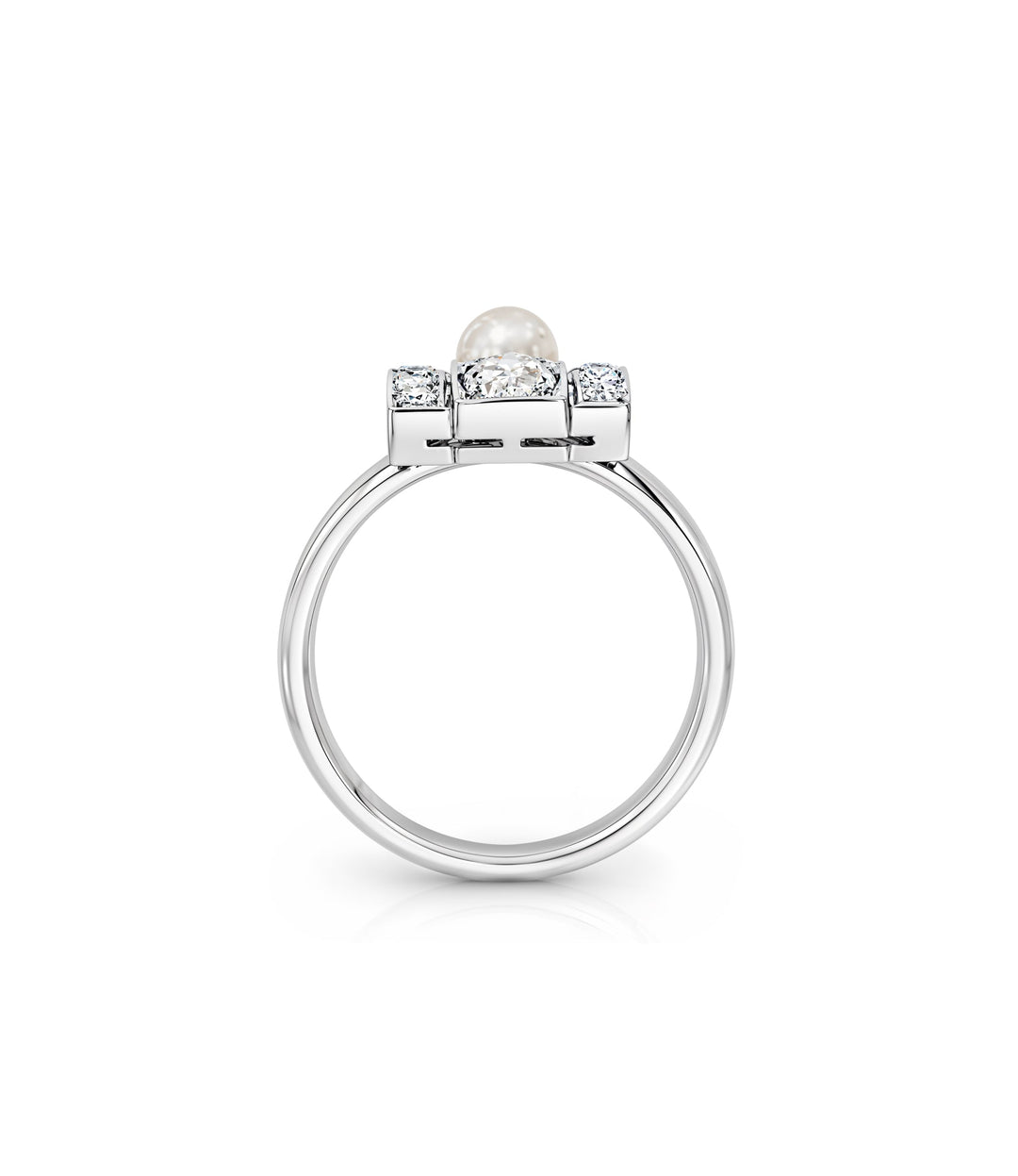 14kt Estate Pearl and Diamond Ring