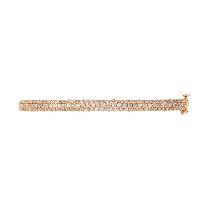 14kt Estate Rose Gold Diamond Bangle