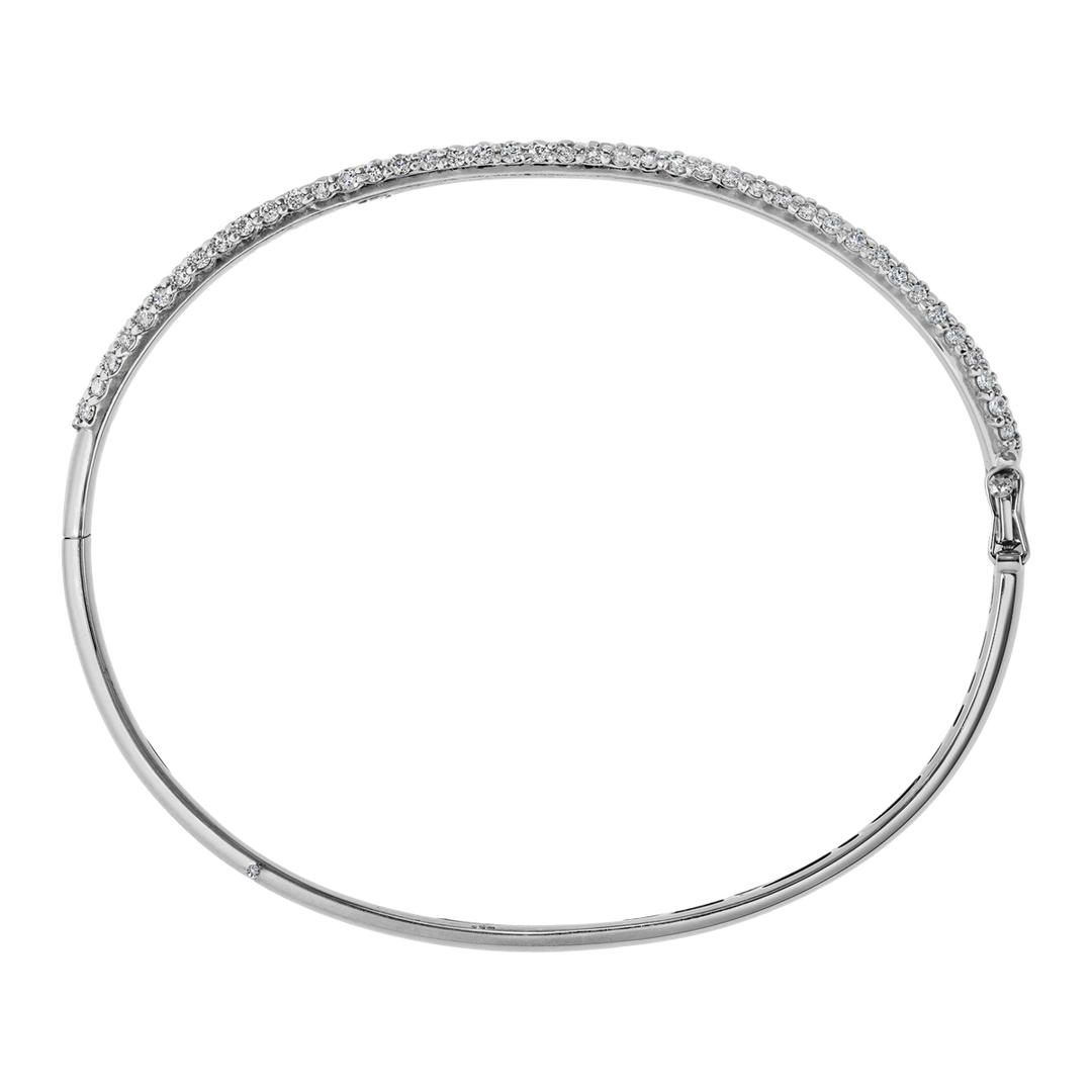14kt White Gold Estate Diamond Bangle