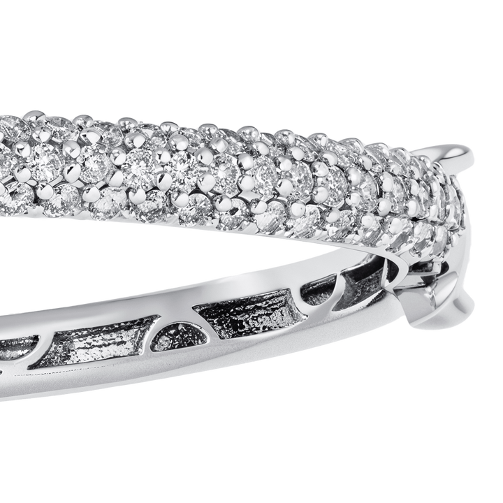 14kt White Gold Estate Diamond Bangle