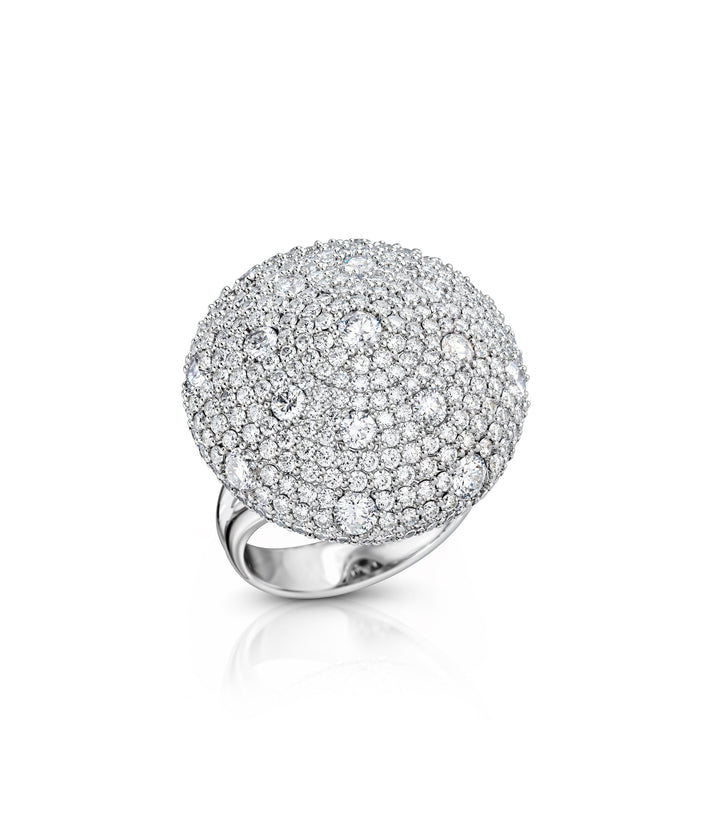 14kt White Gold Estate Diamond Cocktail Ring