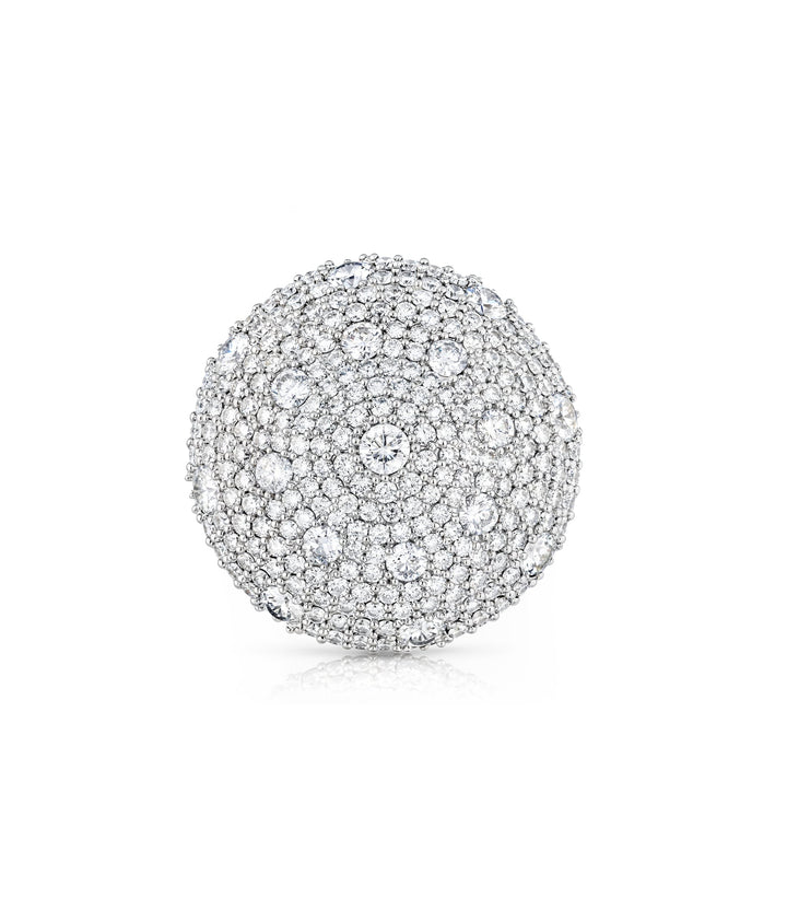 14kt White Gold Estate Diamond Cocktail Ring