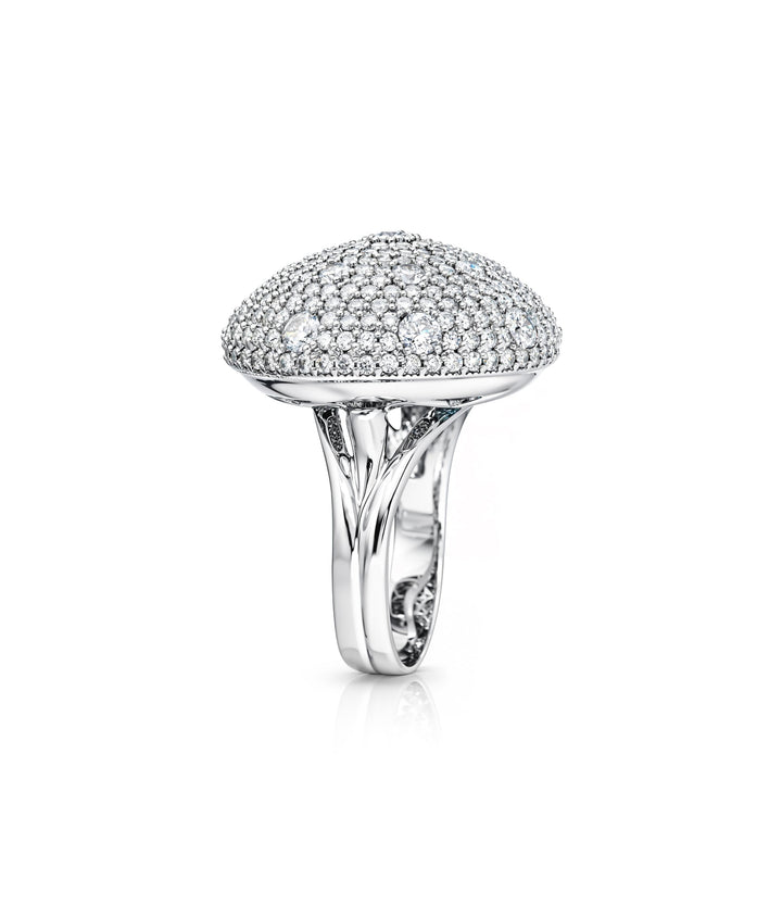 14kt White Gold Estate Diamond Cocktail Ring