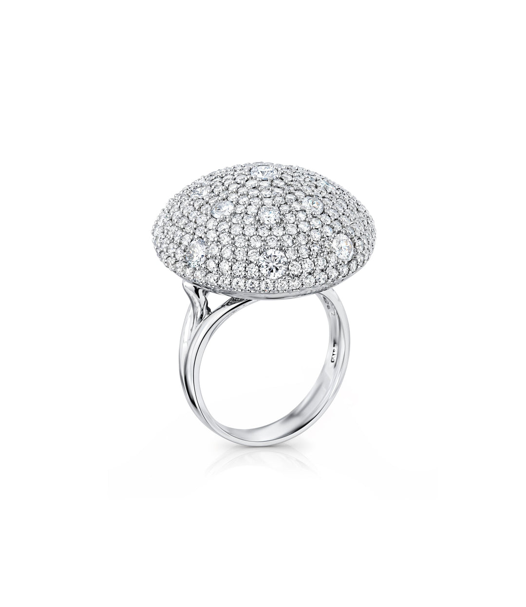 14kt White Gold Estate Diamond Cocktail Ring