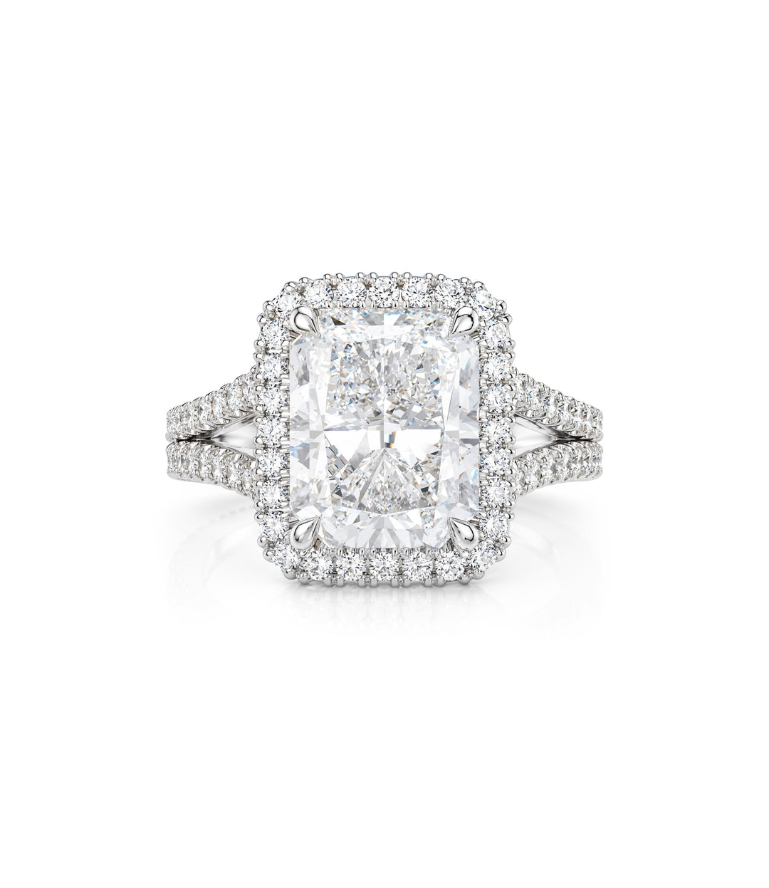 14kt White Gold Lab Grown Radiant Cut Diamond Ring