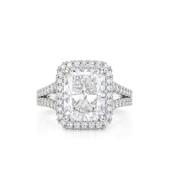 14kt White Gold Lab Grown Radiant Cut Diamond Ring