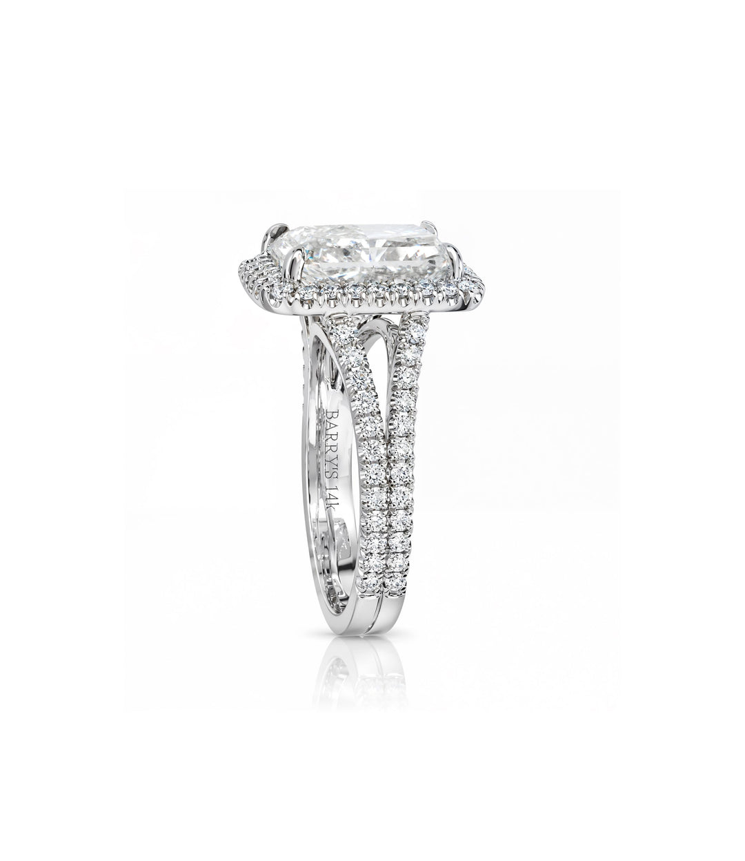 14kt White Gold Lab Grown Radiant Cut Diamond Ring