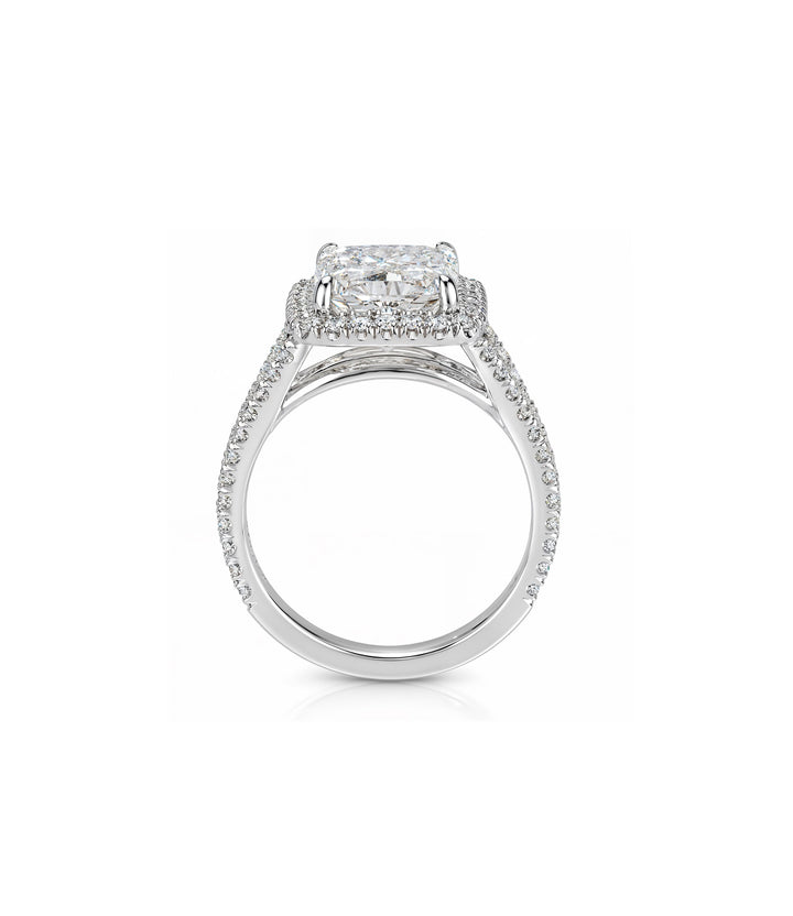 14kt White Gold Lab Grown Radiant Cut Diamond Ring