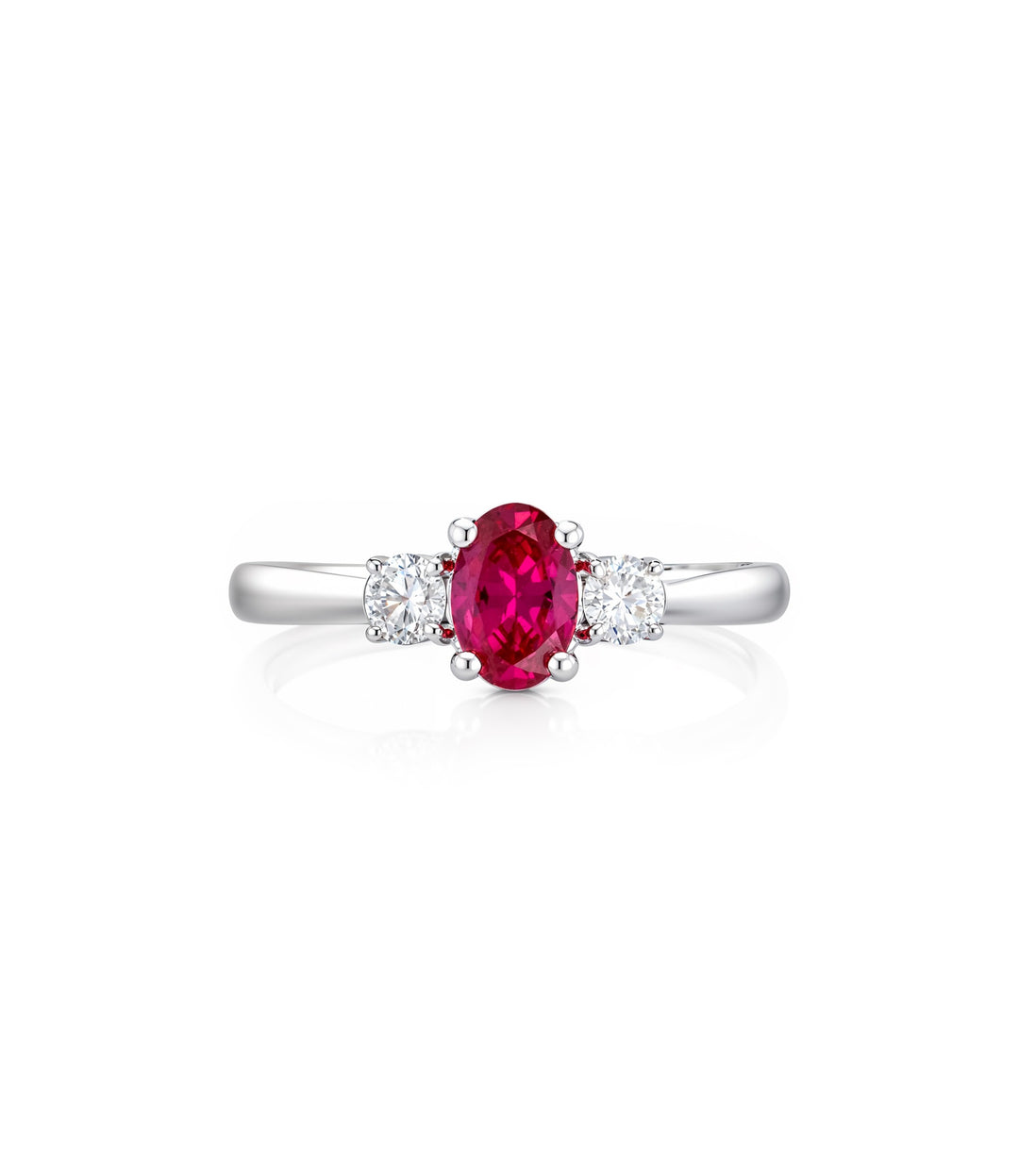 14kt Lab Grown Ruby Diamond Ring