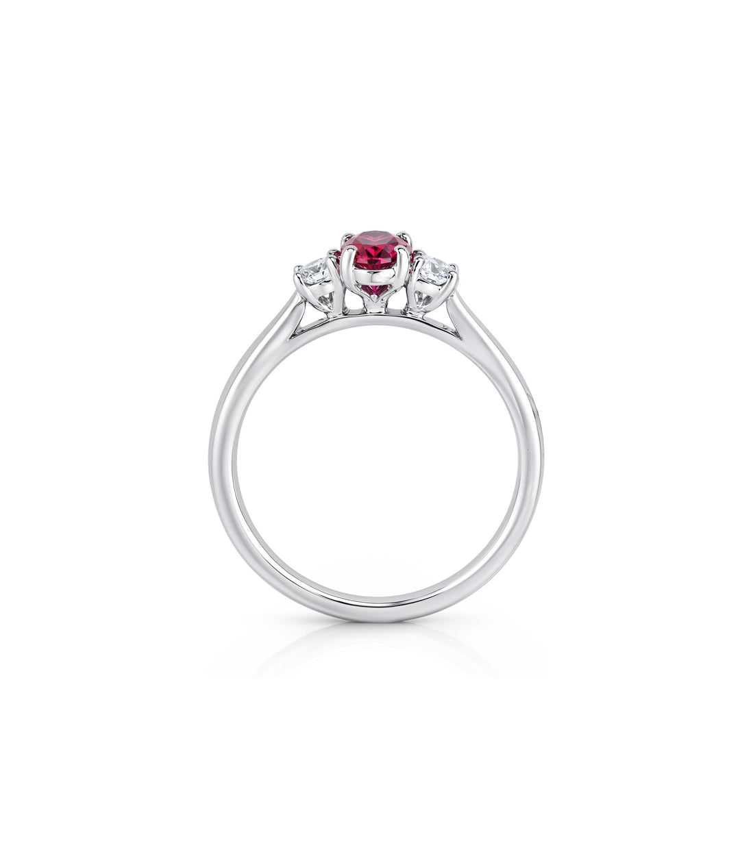 14kt Lab Grown Ruby Diamond Ring
