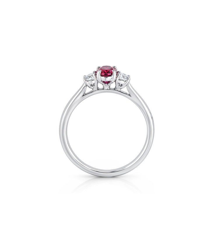 14kt Lab Grown Ruby Diamond Ring