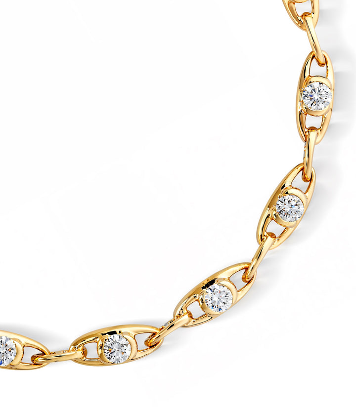 14kt Yellow Gold Maple Leaf Diamonds Bracelet