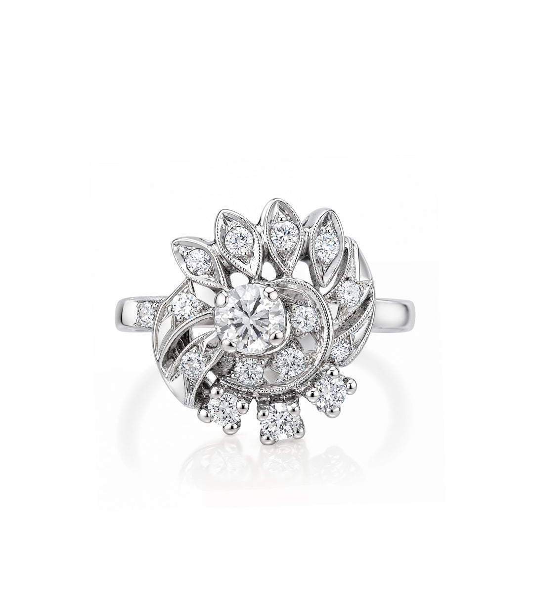 14kt White Gold Estate Diamond Ring