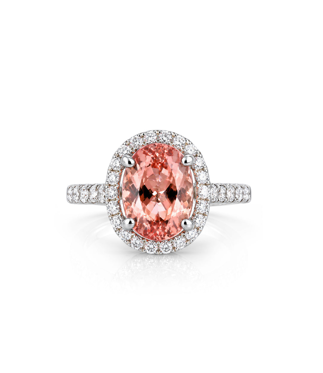 14kt White Gold Imperial Topaz and Diamond Ring