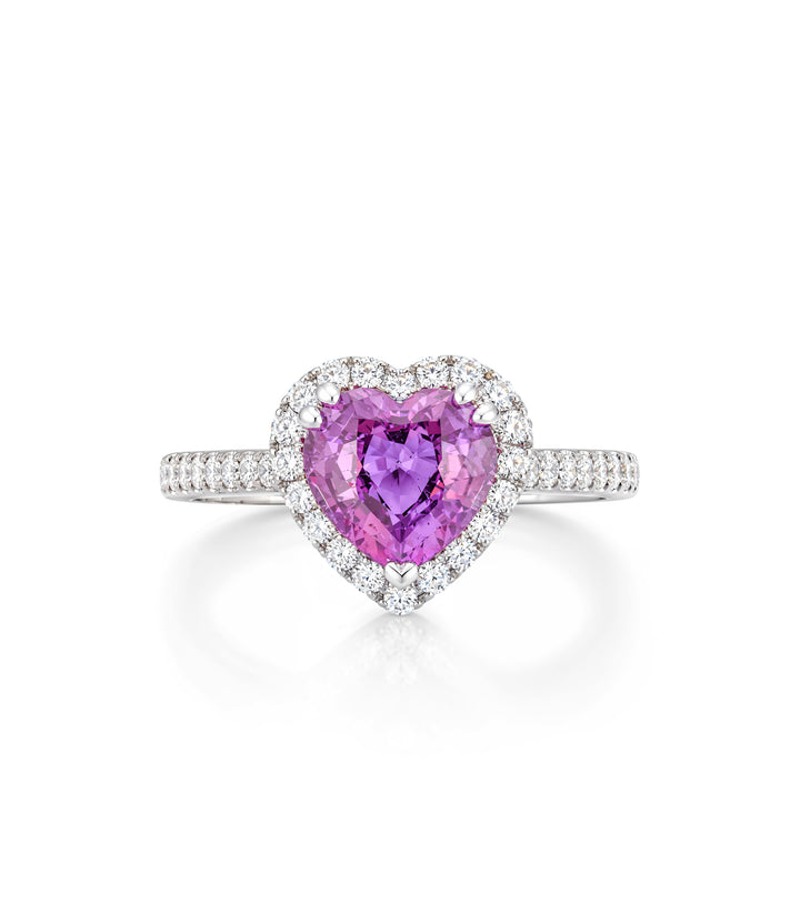 14kt Pink Sapphire Diamond Ring