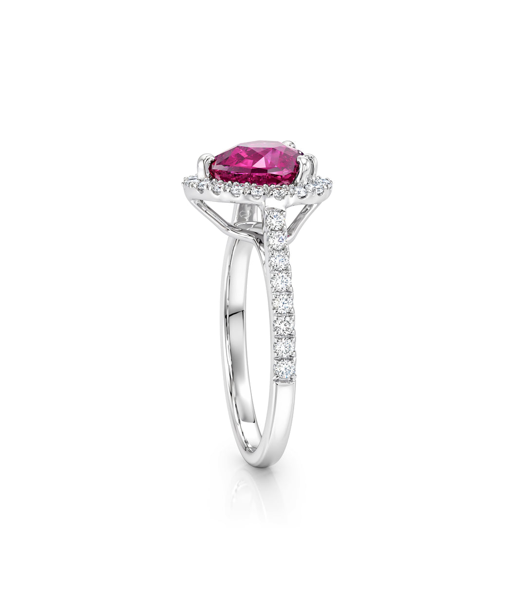 14kt Pink Sapphire Diamond Ring