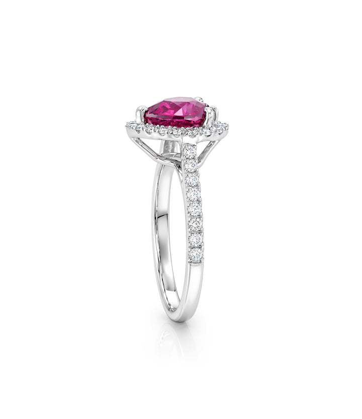 14kt Pink Sapphire Diamond Ring