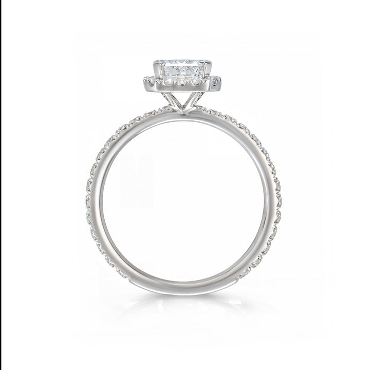 A. 14kt Emerald Cut Maple Leaf Diamond Ring